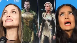 How Angelina Jolie, Salma Hayek & Other ‘Eternals’ Cast Members Reacted To Wearing Their Costumes