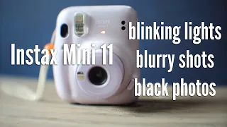 How to Fix Fujifilm Instax Mini 11 Common Problems: Black Photos, Blurred Photos and Blinking Lights