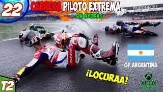 LOCURA DE CARRERA EN ARGENTINA ¡LLUVIA EXTREMA! | MOTOGP 21 CARRERA PILOTO #22 | Xbox Serie X | T2