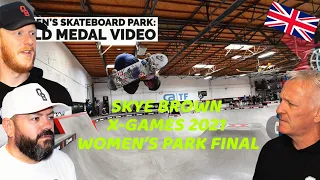 SKY BROWN Women’s Skateboard Park | X Games 2021 REACTION!! | OFFICE BLOKES REACT!!