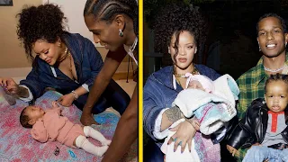 Rihanna and A$AP Rocky Share First Photos of Baby Son Riot Rose With big brother RZA