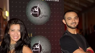 Romina Anaquin and Kendrick Jefferson (Jeff) bachata dancing and merengue with Vibranto Shoes