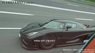 [4k] Koenigsegg Agera R vs Bugatti Veyron 16.4 Grand Sport Vitesse FROM 250 km/h (155 mph) and UP!