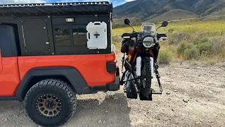 Overlanding with Harbor Freight 600 lb capacity Motorcycle hitch carrier review