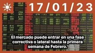 El mercado puede entrar en una fase correctiva o lateral hasta la primera semana de Febrero.