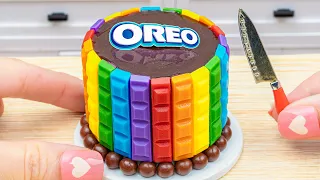 Tasty OREO Cake 🌈 Fancy Miniature Rainbow Chocolate Cakes Decorating | 1000+ Miniature Ideas