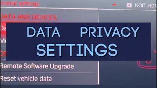Data Privacy Settings - How To Fix My BMW App - iDrive 7