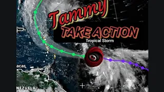 TAKE ACTION ‼️ TROPICAL STORM TAMMY FORMS..  ALERTS  & WATCHES⚠️ NOW OUT!  PREPARE 🙏🏾 SAFETY! #TAMMY