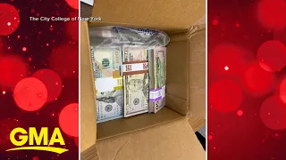 Mystery donor sends box of cash to college