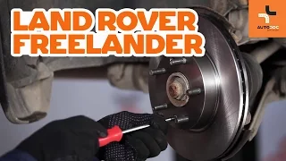How to change front brake discs and brake pads LAND ROVER Freelander 1 TUTORIAL | AUTODOC