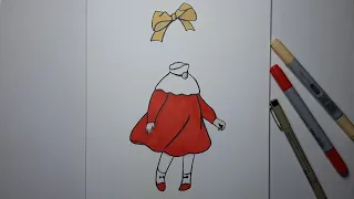 Ninny the Invisible Child from Moomins [ short timelapse drawing ]