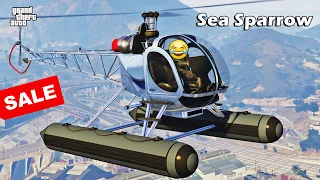 GTA 5 Online - SEA SPARROW - Review & Customization (Chrome) | SALE WORTH? Sikorsky S-300 Helicopter