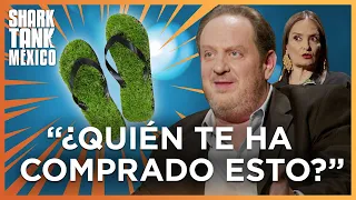 Las famosas chanclas de pasto confunden a los Tiburones | Shark Tank México