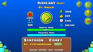 [GD] "Jubilant" by Ballii (Daily level) (All Coins) | Geometry Dash 2.113