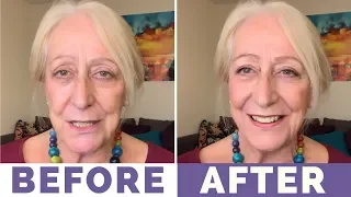 I'm in Shock! My BareMinerals Makeup for Older Women Makeover :)