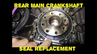 Rear Crankshaft Seal Replace - Rear Main Seal Leaking Fixed Change Rear Crankshaft Seal How to DIY