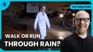 Should You Run or Walk in Rain? - Mythbusters - Science Documentary