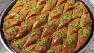 Baklava mit selbstgemachten 40 yufka Blättern- Elde acma 40 katli baklava tarifi