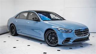 Manufaktur China Blue on Exclusive Carmine Red & Black Nappa 2023 Mercedes-Benz S-Class S580 4MATIC