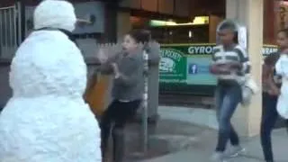 Snowman prank