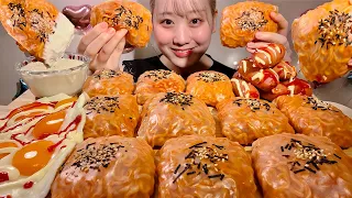 ASMR Fire Noodles Wrap Fried Egg Sausage【English subtitles】【Mukbang/ Eating Sounds】