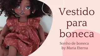 vestido para boneca de pano