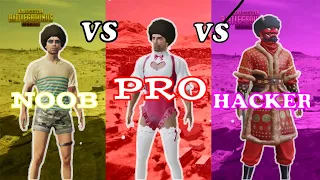 NOOB vs PRO vs HACKER  [PUBG MOBILE FUNNY WTF MOMENT]