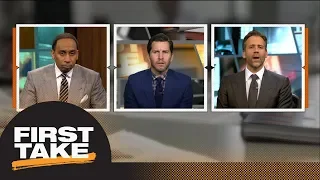 Will Cain debates Stephen A. and Max: Should Warriors trade for Anthony Davis? | First Take | ESPN