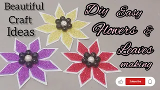 DIY foam sheet beautiful leaves making||Foam sheets flowers||craft ideas