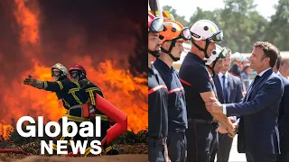 Macron vows to rebuild after “one of biggest wildfires in French history”