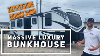 High End Bunkhouse Travel Trailer - 2021 Keystone Outback 340BH Walkthrough