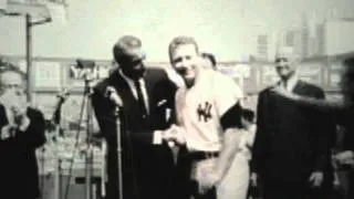 MICKEY MANTLE & JOE DIMAGGIO AT YANKEE STADIUM - 1965