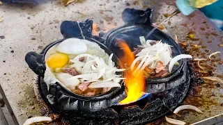 FLAMING BEEF and EGGS! - Must-Eat Cambodian Street Food Dish in Phnom Penh!