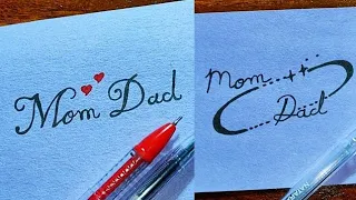 how to make mom dad tattoo design for on paper  / mom dad tattoo ideas on paper / mom dad tattoo