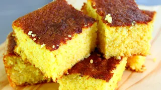 WITHOUT WHEAT - PUFFY AND WET CORN CAKE MADE IN THE BLENDER - FAST AND EASY