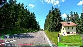 Fat Burning Indoor Cycling Dolomites with Telemetry Overlay 4K Video