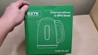 Розпаковка електрочайника RZTK C-3PO Steel (no voice)