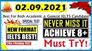 IELTS LISTENING PRACTICE TEST 2021 WITH ANSWERS | 02.09.2021