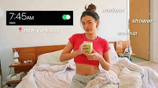 my morning routine in my NYC apartment *productive*