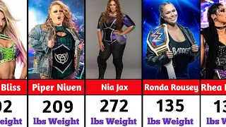 WWE women's wrestlers weight in 2023