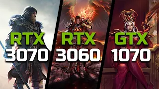 RTX 3070 vs RTX 3060 vs GTX 1070 - Test in 10 Games