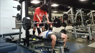 315 bench, 9/18, Pete Rubish coaching