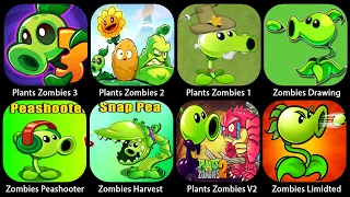 Plants vs Zombies 1 2 3 4,Plants Vs Zombies 2 First Perso,Zombies Harvest,Zombie Blast,Zombie Stupid