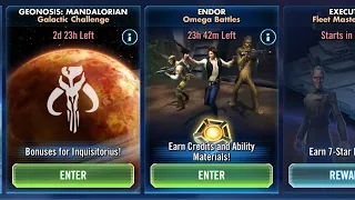 Gold Crate Guide Geonosis: Inquisitors vs Mandalorians Galactic Challenge | SWGOH GC