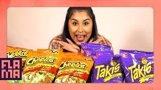 HOT CHEETOS & TAKIS FUEGO CHALLENGE