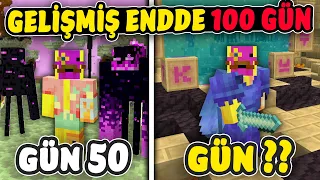 Gelişmiş Endde 100 Gün Hayatta Kalmak Daha Zor Günler (Minecraft Hardcore) / Gizemli Portal'ı Açtım