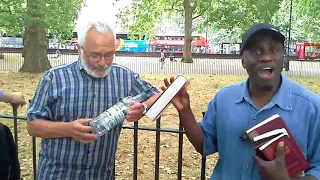 AN ENTHRALLING DEBATE!!! MUHAMMAD LAMIN VS AN ANIMATED CHRISTIAN!!! SPEAKERS CORNER.