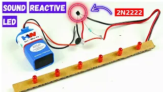 How to Make a Music Reactive LED Light Circuit at Home | DIY Sound Reactive UV Meter