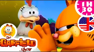 🐓🐱 Garfield with the chicken and the spoiled cat ! 🐘