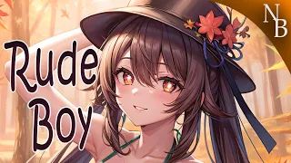 Nightcore - Rude boy (lyrics)